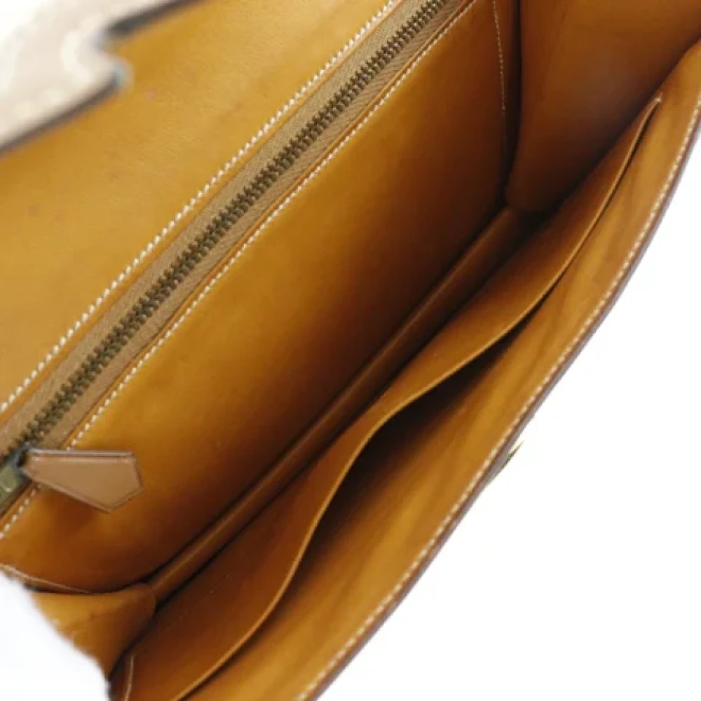 Hermès Vintage Pre-owned Canvas crossbody-bags Beige Dames
