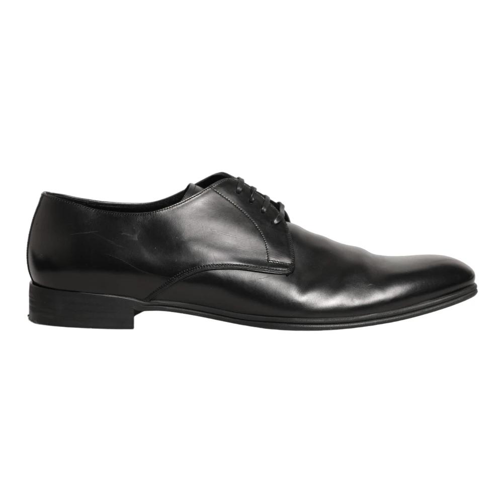 Dolce & Gabbana Men's Black Dress Shoes, 12 Uk, Derby Dress Shoes