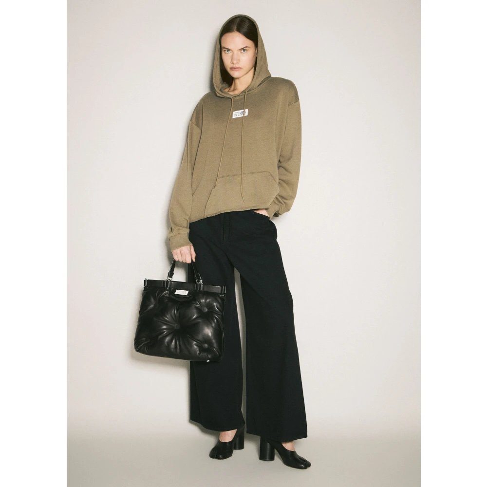 MM6 Maison Margiela Drawstring Wide-Leg Jeans Black Dames