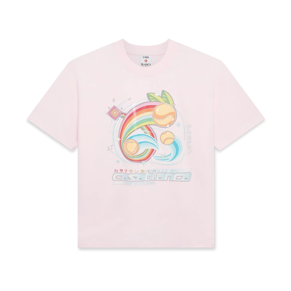Casablanca Women's Pink Stylish Graphic Tee Waw25jts04603 - T-Shirts - M - Tops