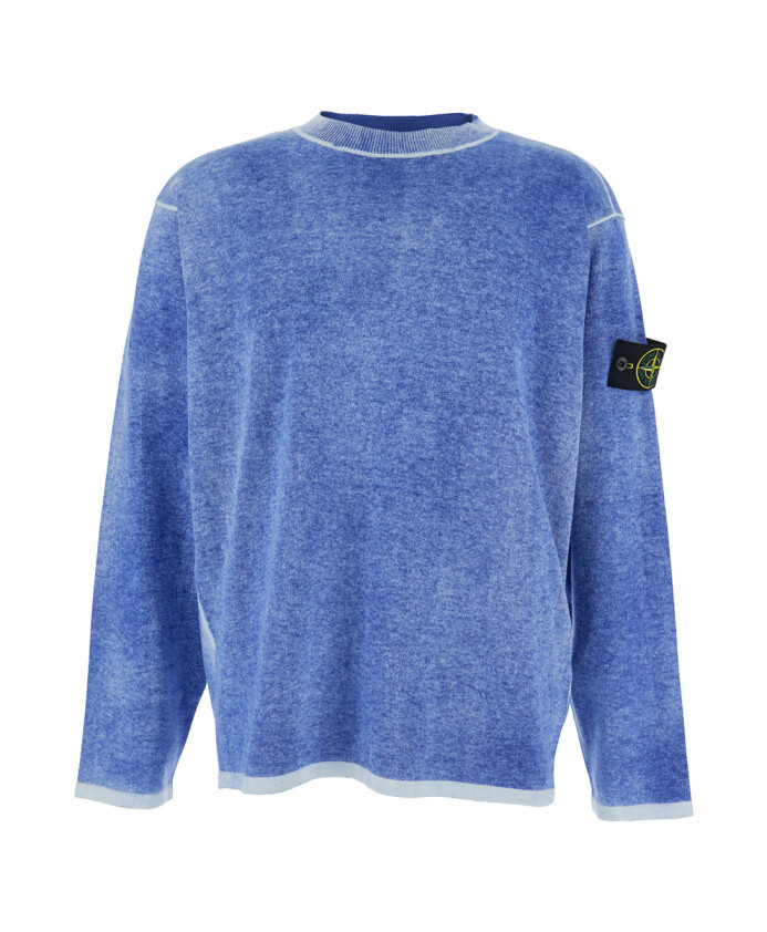 blue-crewneck-t-shirt-with-logo-patch