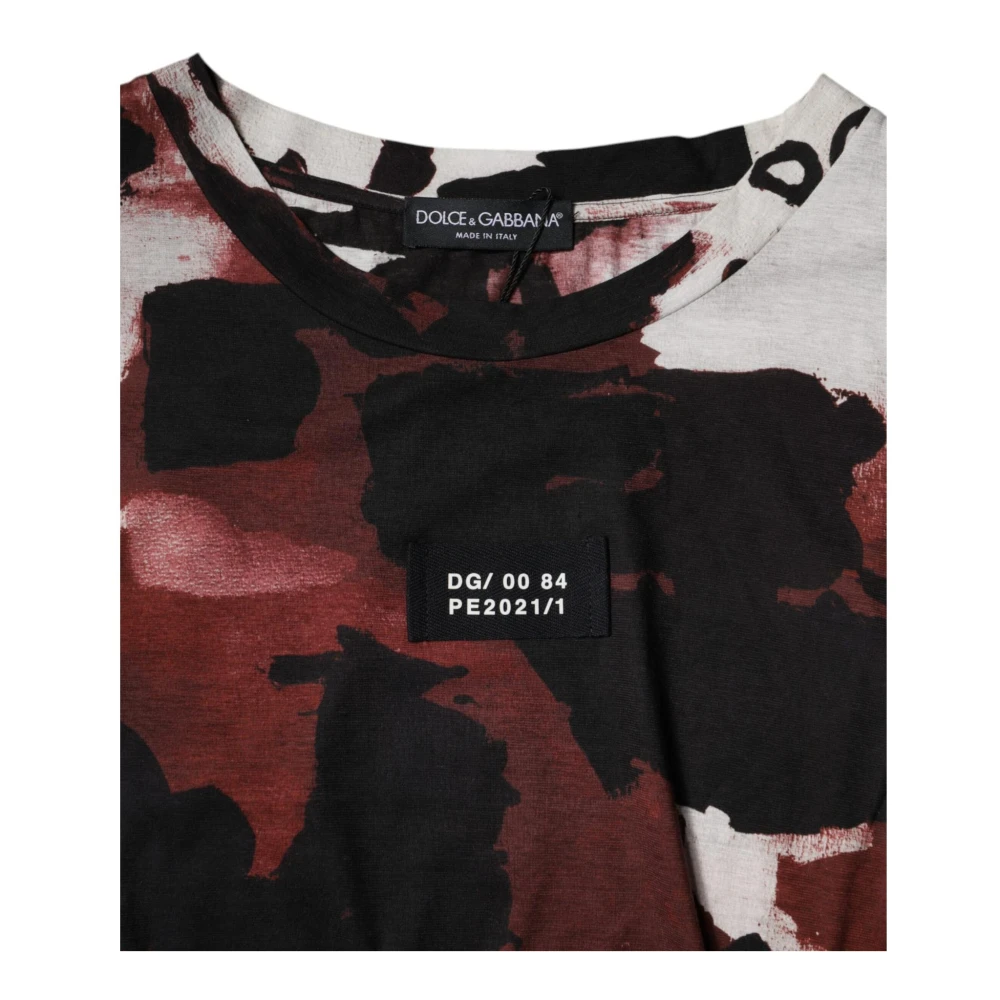 Dolce & Gabbana Camouflage Logo Katoenen T-shirt Multicolor Heren
