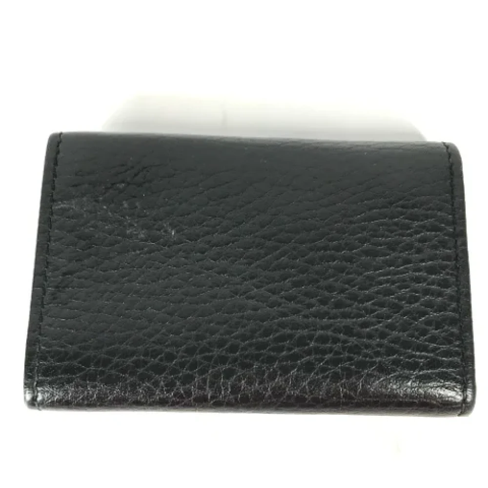 Gucci Vintage Pre-owned Leather key-holders Black Dames