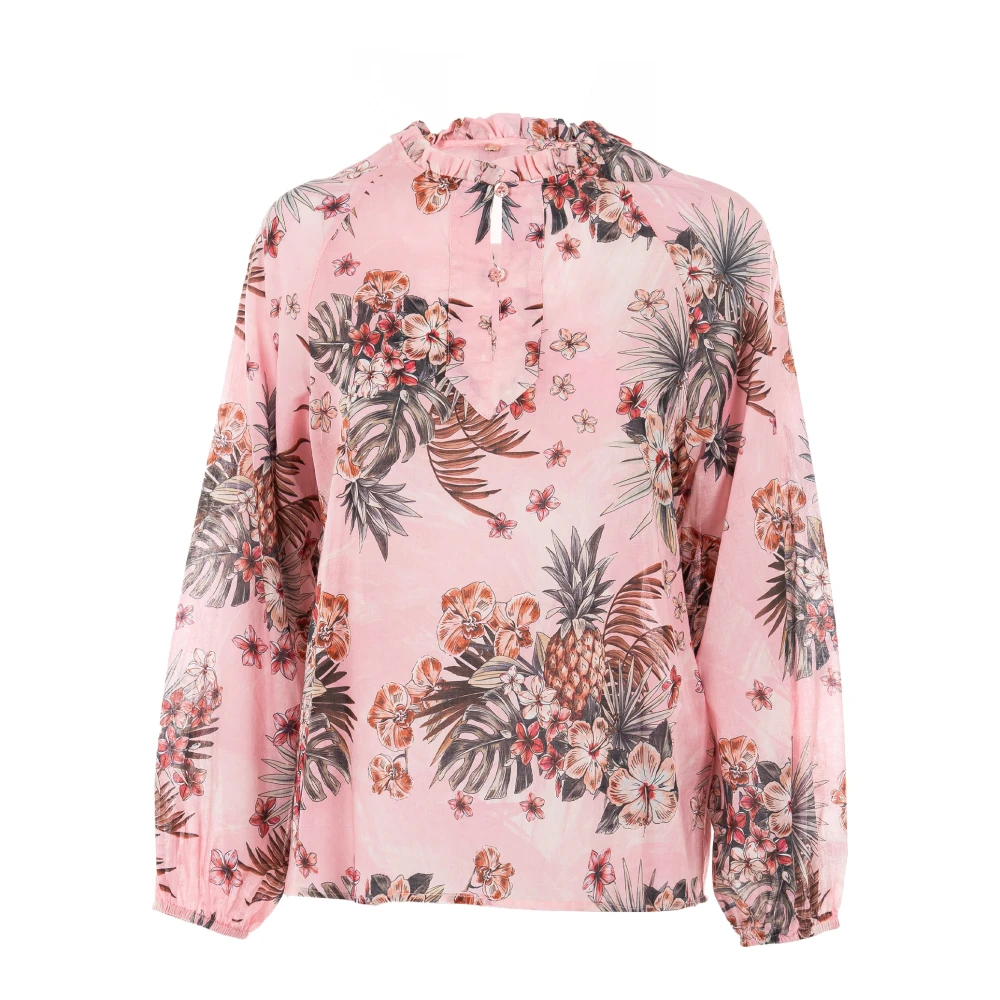 Liu Jo Lange Mouw Bloemenblouse Zomer Multicolor Dames