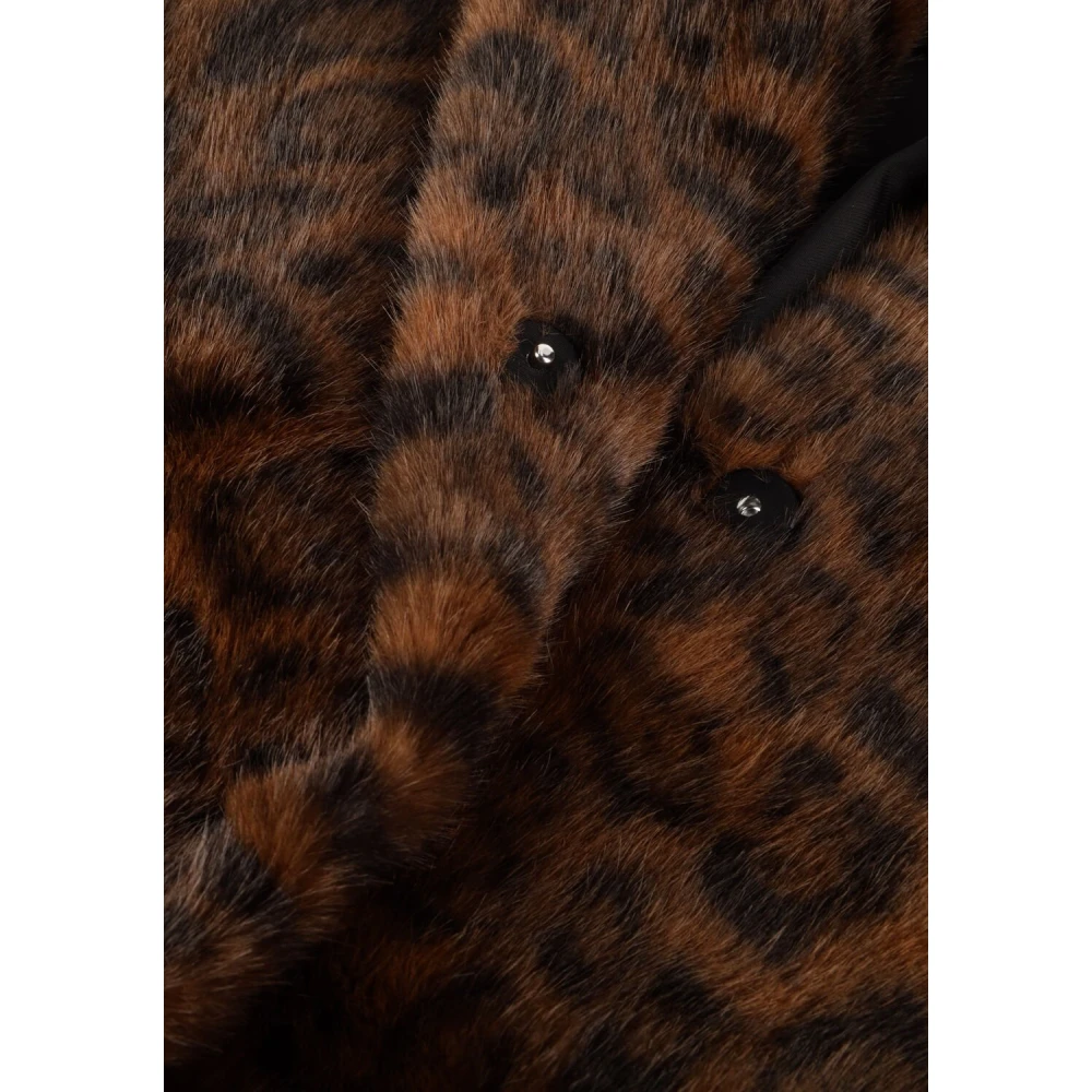 NEO NOIR Luipaard Faux Fur Jas Brown Dames