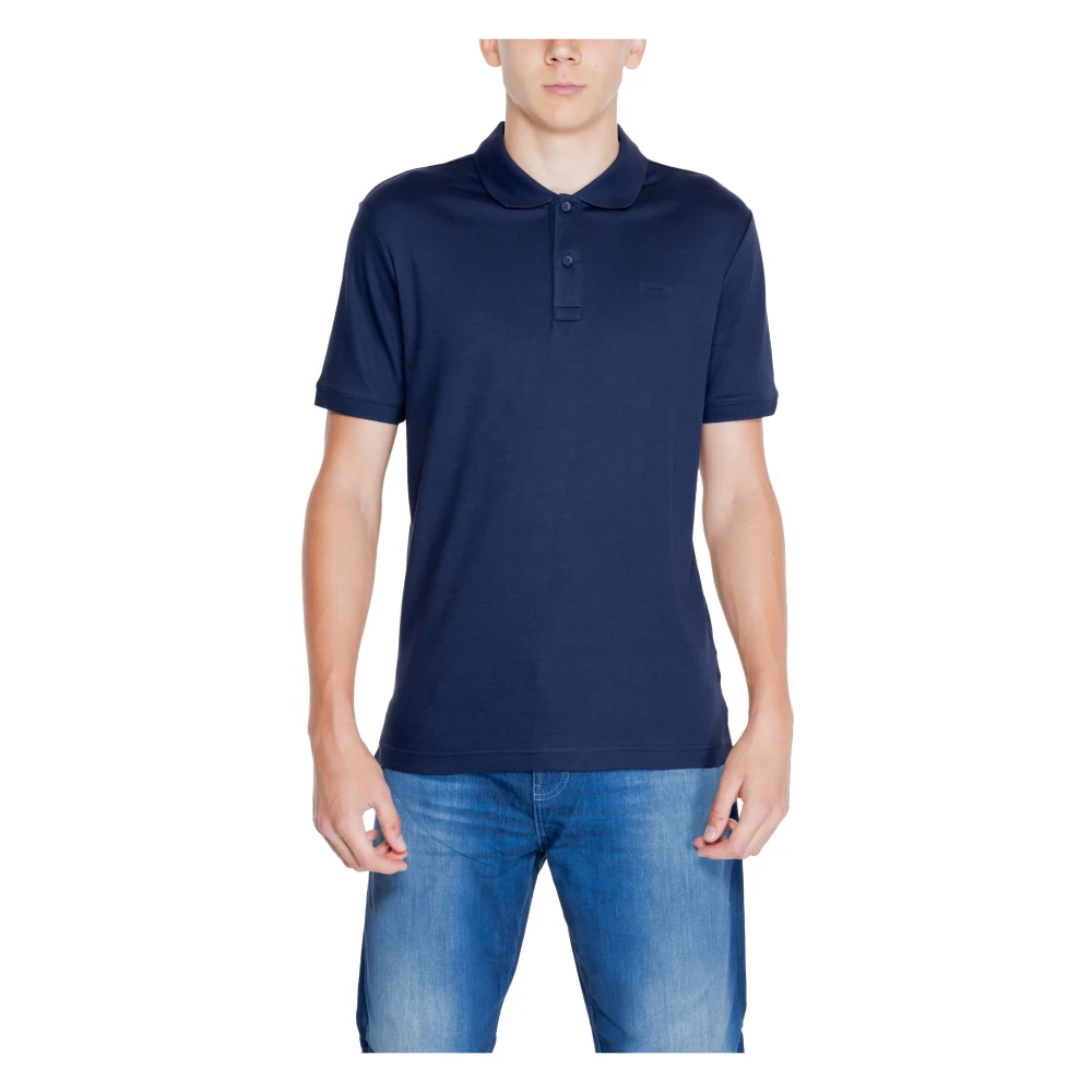 Calvin Klein Blå Polo Skjorta med Knappar Blue, Herr