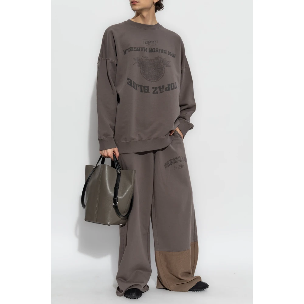 MM6 Maison Margiela Geprintte Sweatshirt Brown Heren