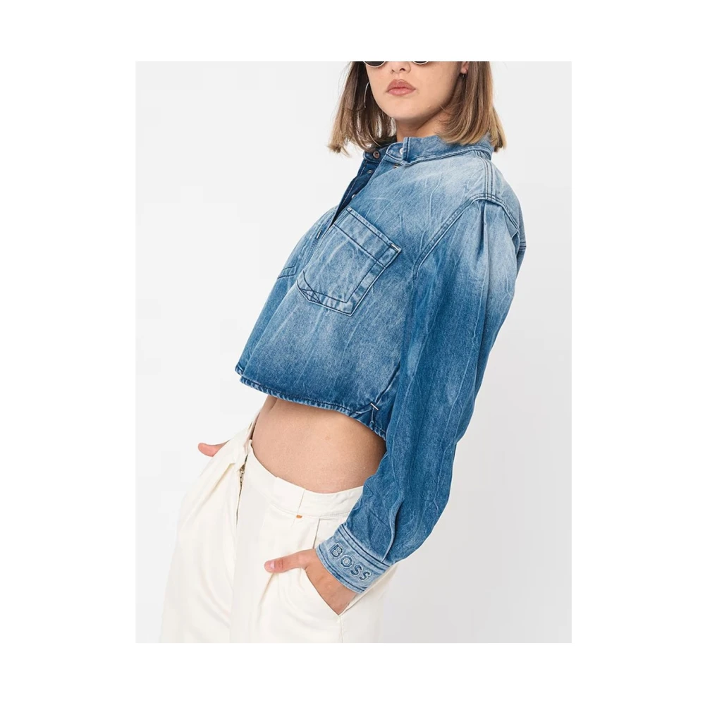 Hugo Boss Casual Overhemd Blue Dames