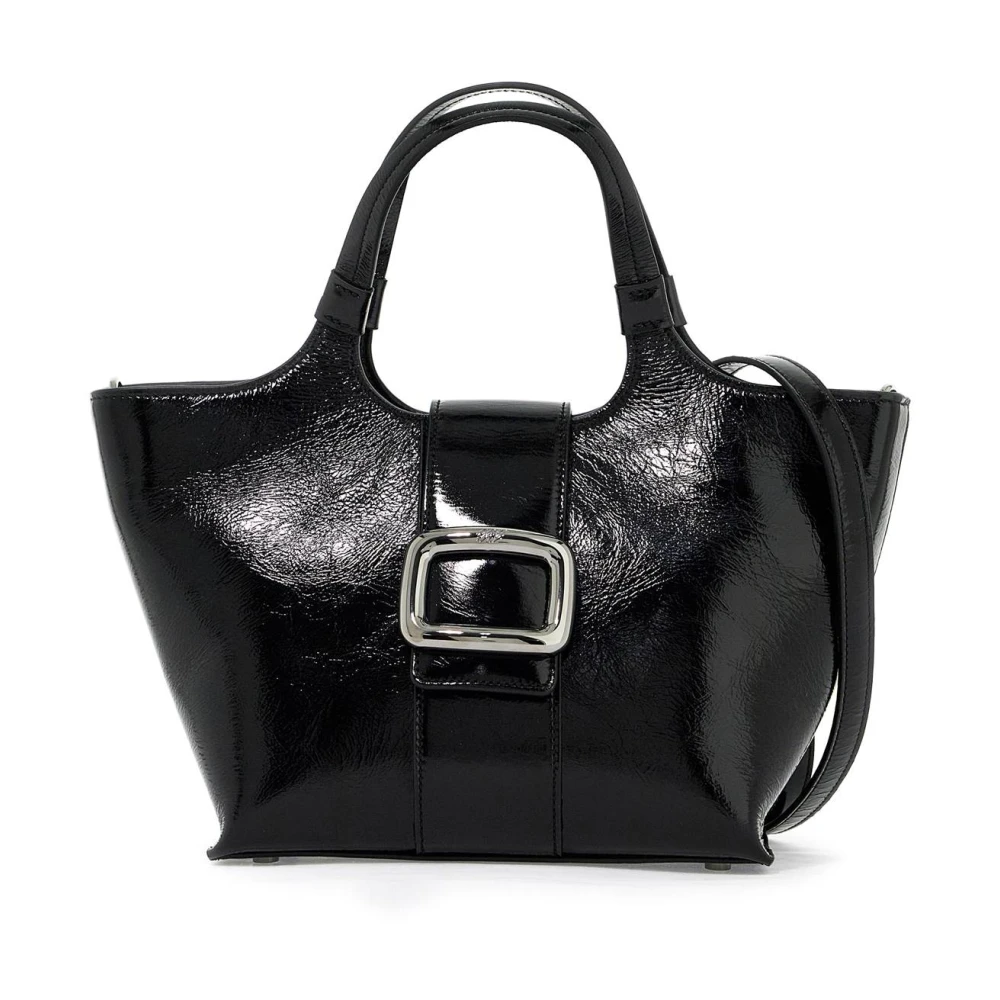 Roger Vivier Leren Mini Tote Tas Black Dames