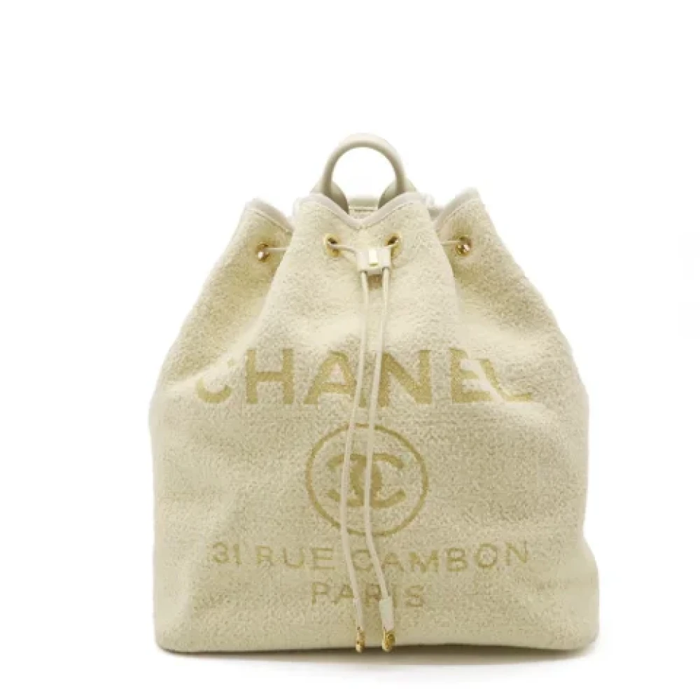 Chanel Vintage Pre-owned Fabric chanel-bags Beige Dames