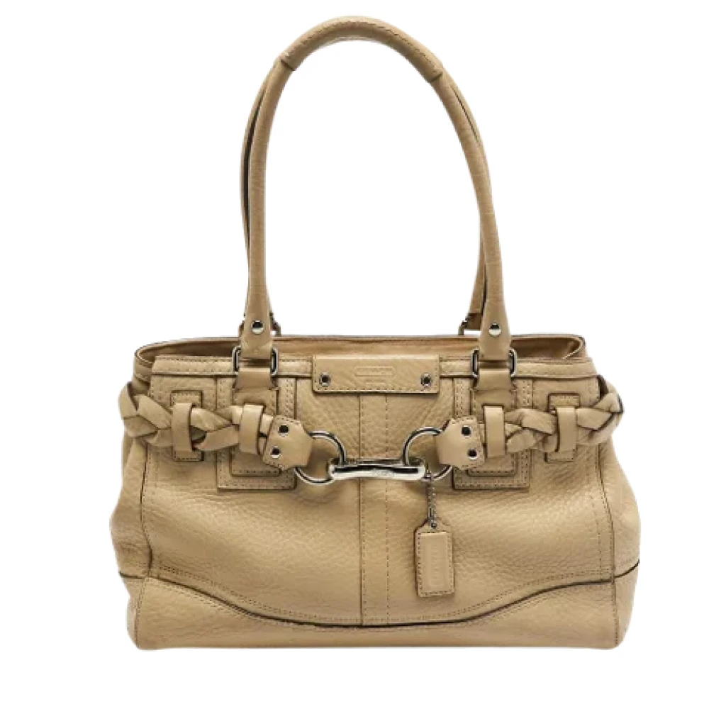 Pre-owned Beige Laer Coach Tote