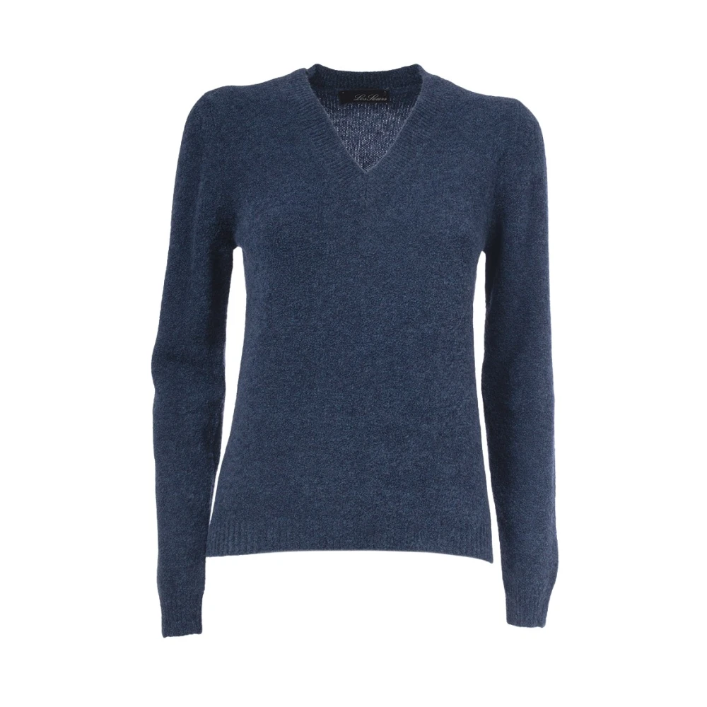 Gran Sasso V-hals wollen trui Blue Dames