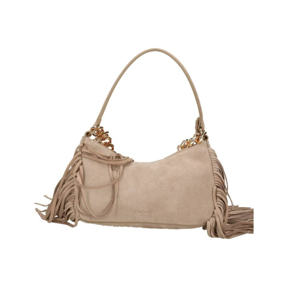 Twinset Women's Beige Shoulder Bags, One Size, Liliane Hobo Bag