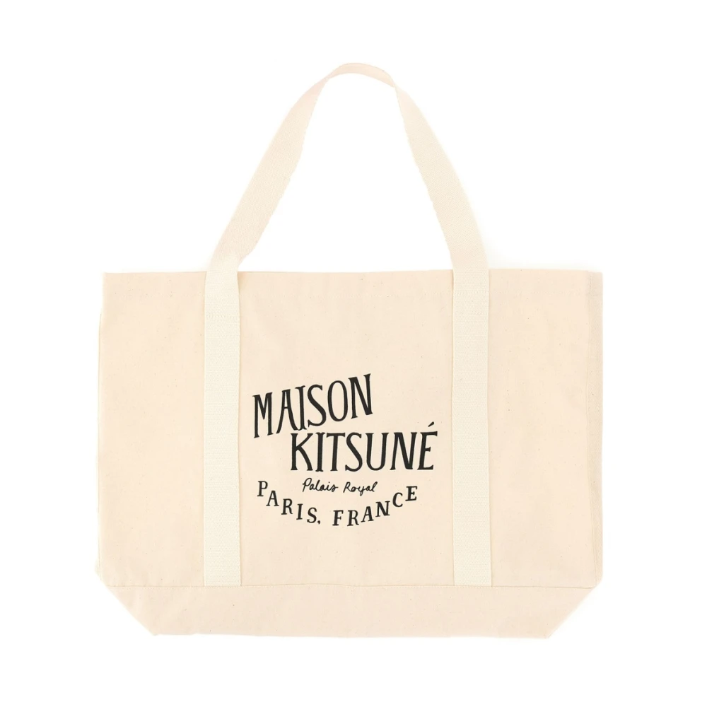 Maison Kitsuné Koninklijke Katoenen Tote Tas Pink Dames