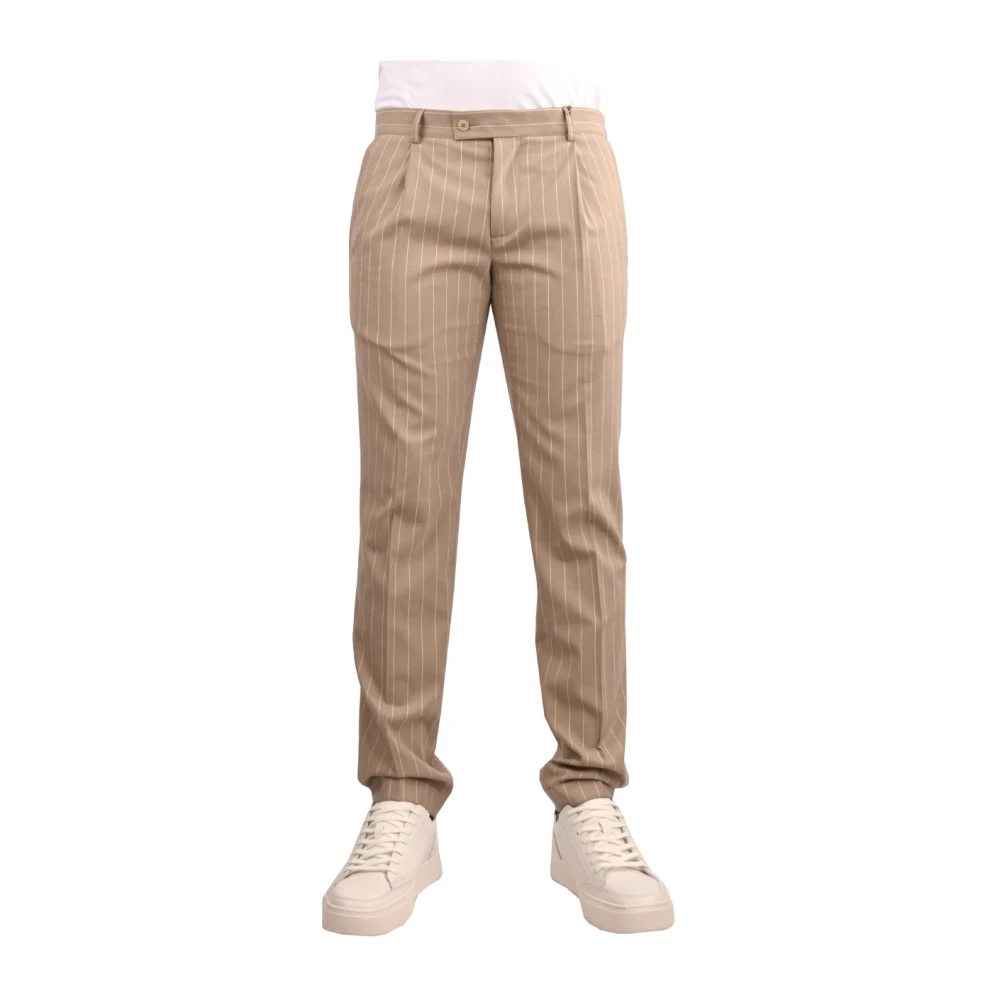 Daniele Alessandrini Polyester jumpsuit met krijtstreep Beige Heren