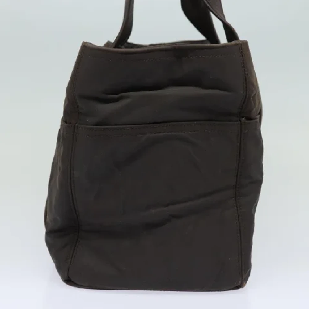 Hermès Vintage Pre-owned Nylon handbags Brown Dames