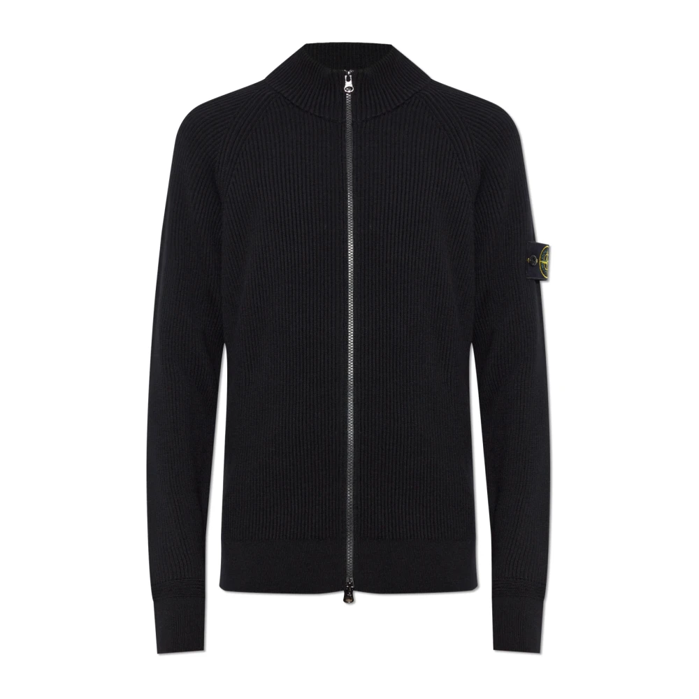 Stone Island Räfflad kofta Black, Herr