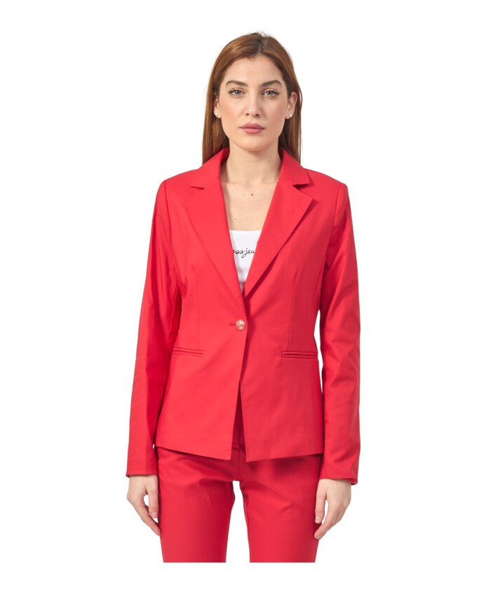 veste-rouge-en-coton-avec-bouton-dore