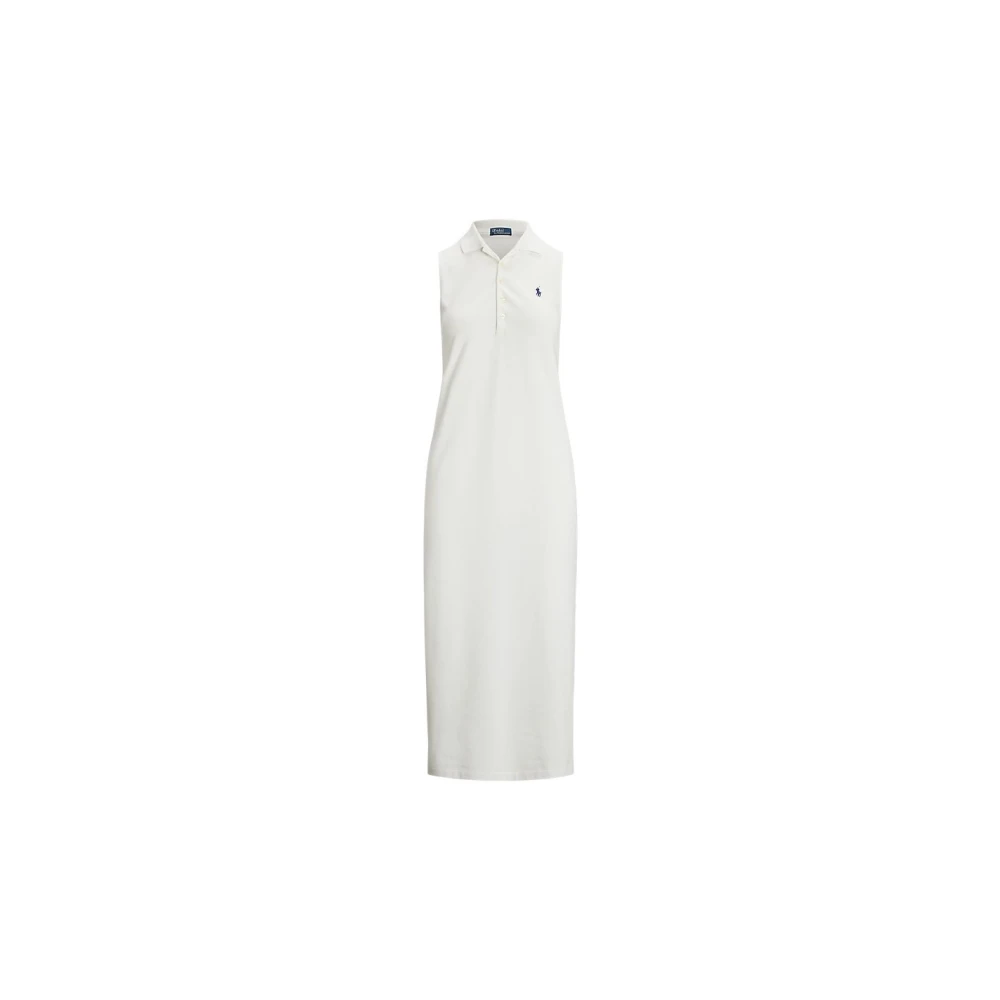 Polo Ralph Lauren White Elegant Dress - Female - Midi Dresses - M - Dresses