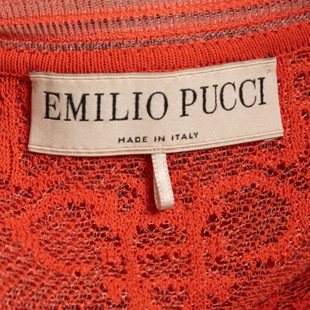 Emilio Pucci Pre-owned Knit tops Orange Dames