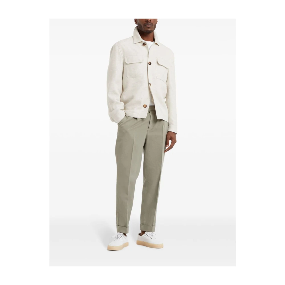 BRUNELLO CUCINELLI Heren Casual Chinos Broek Green Heren