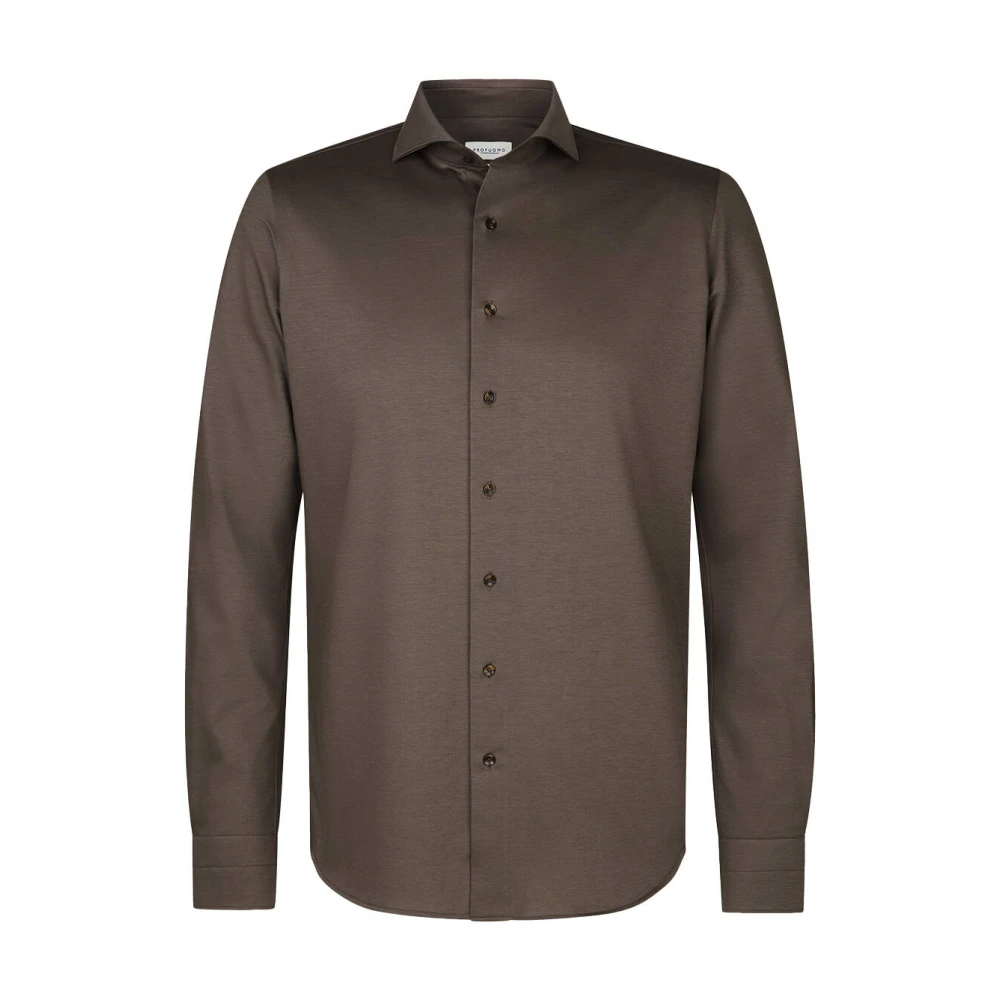 Profuomo Bruine X-Cutaway Overhemd Brown Heren