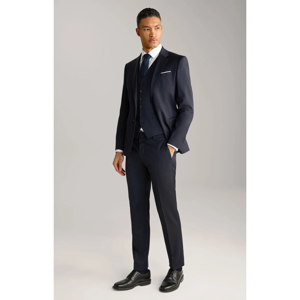 Joop! Klassieke wollen broek donkerblauw Blue Heren