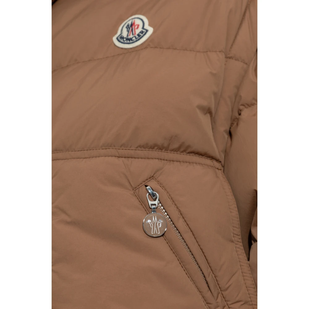 Moncler Donsjack Selle met afneembare mouwen Brown Dames