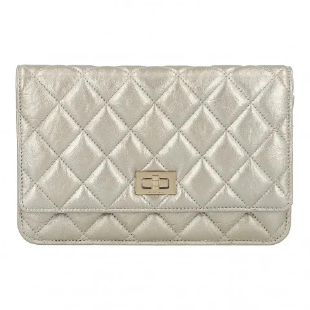 Chanel Vintage Pre-owned Leather wallets Beige Dames