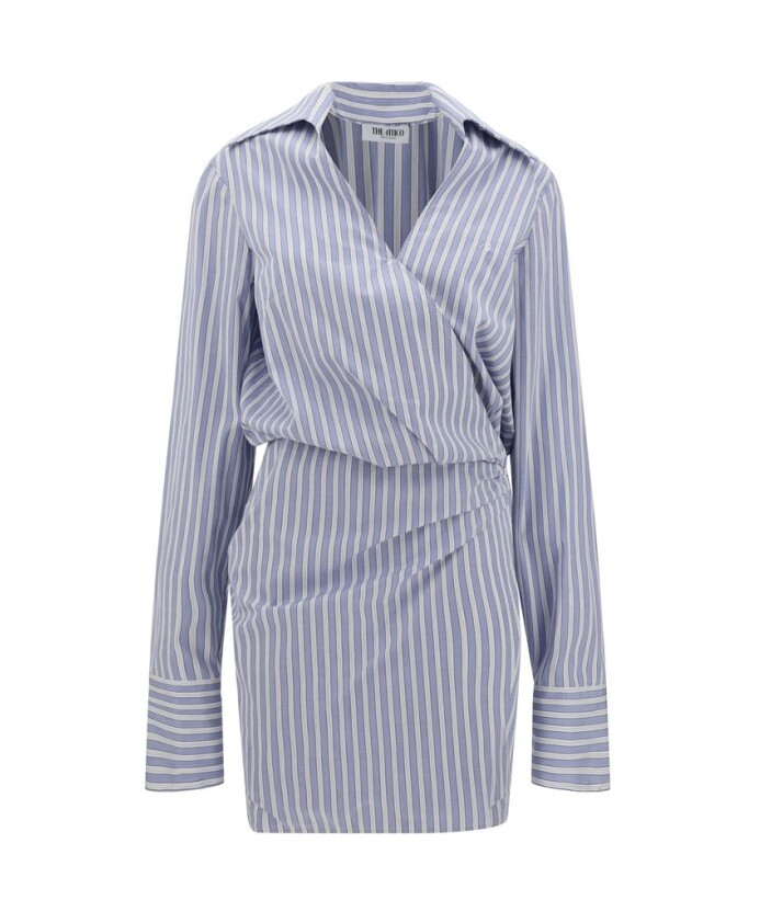 robe-mini-rayee-avec-taille-drapee