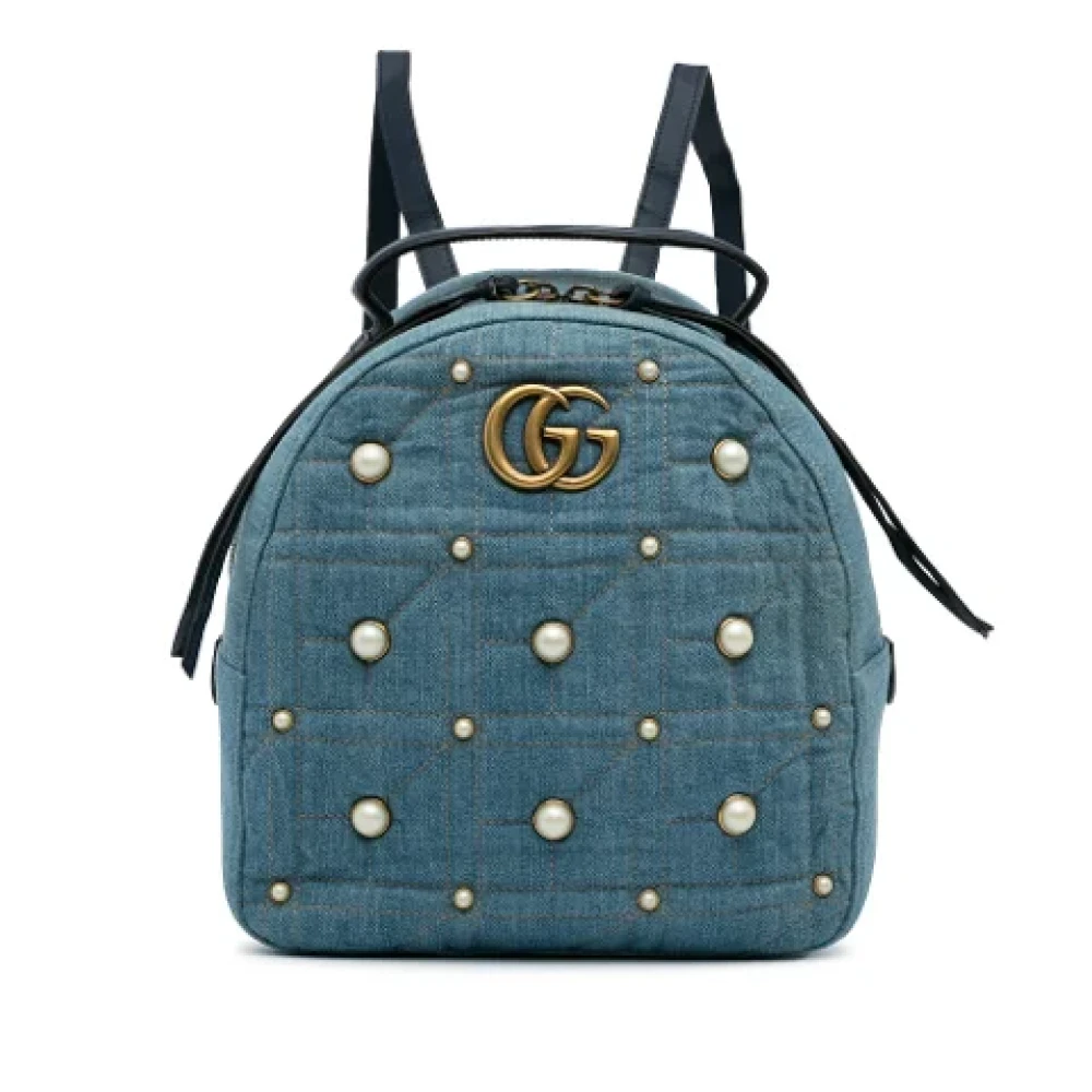 Gucci Vintage Pre-owned Leather shoulder-bags Blue Dames