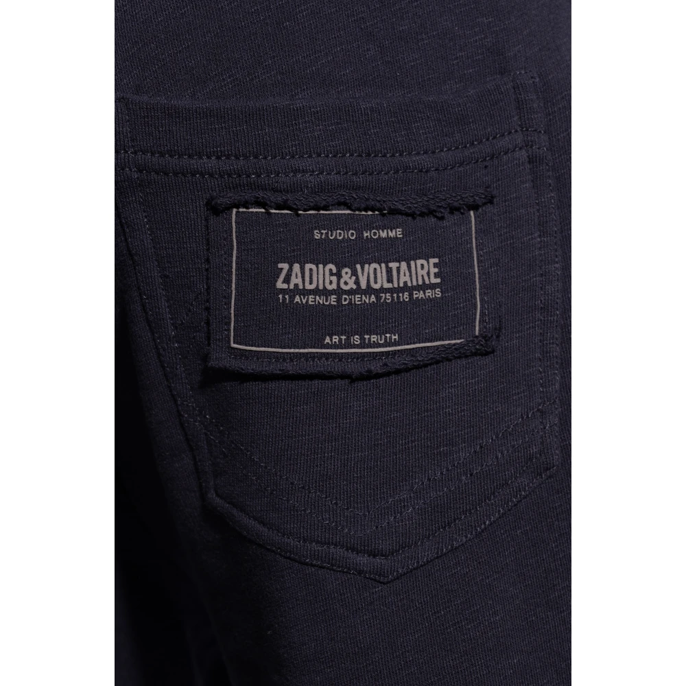Zadig & Voltaire Feestshorts met logo Blue Heren