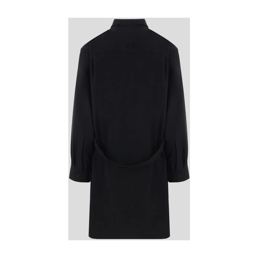 Y-3 Flanellen overshirt in wolmix Black Heren