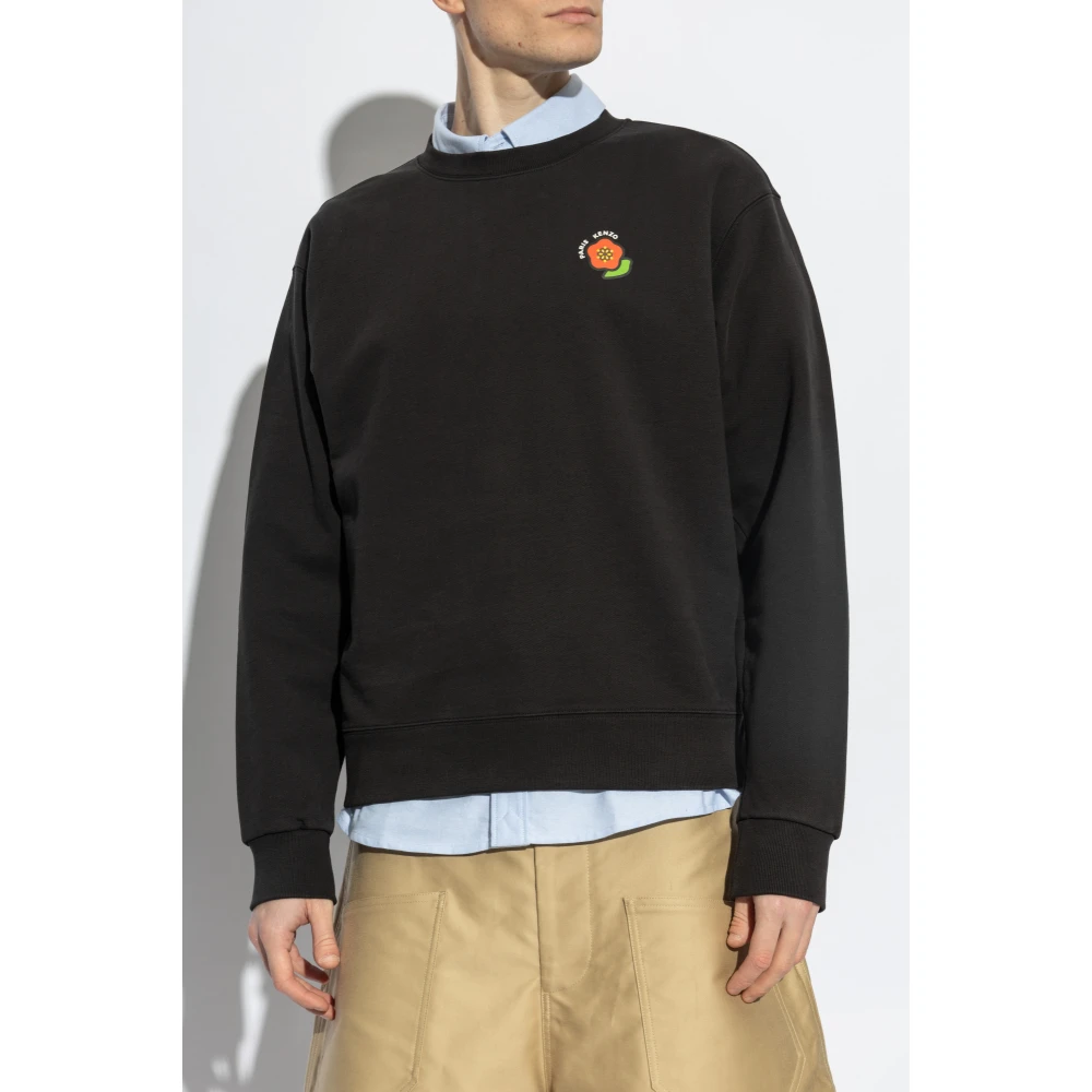 Kenzo Sweatshirt met bedrukt logo Black Heren
