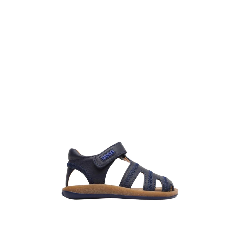 Camper Boys Blue Leather Sandals For Kids Size 21 Eu