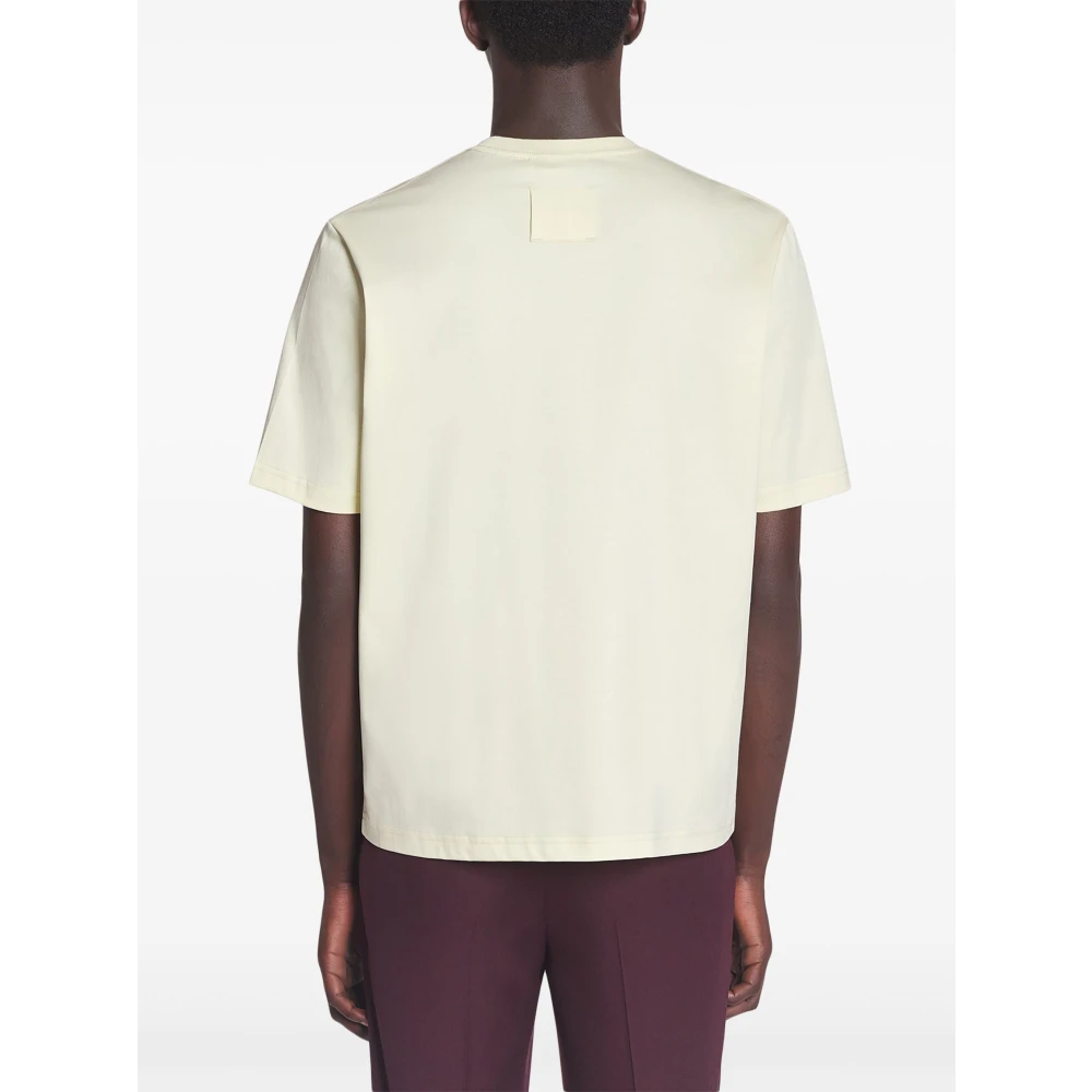 Lanvin Geborduurd T-shirt voor moderne man Beige Heren