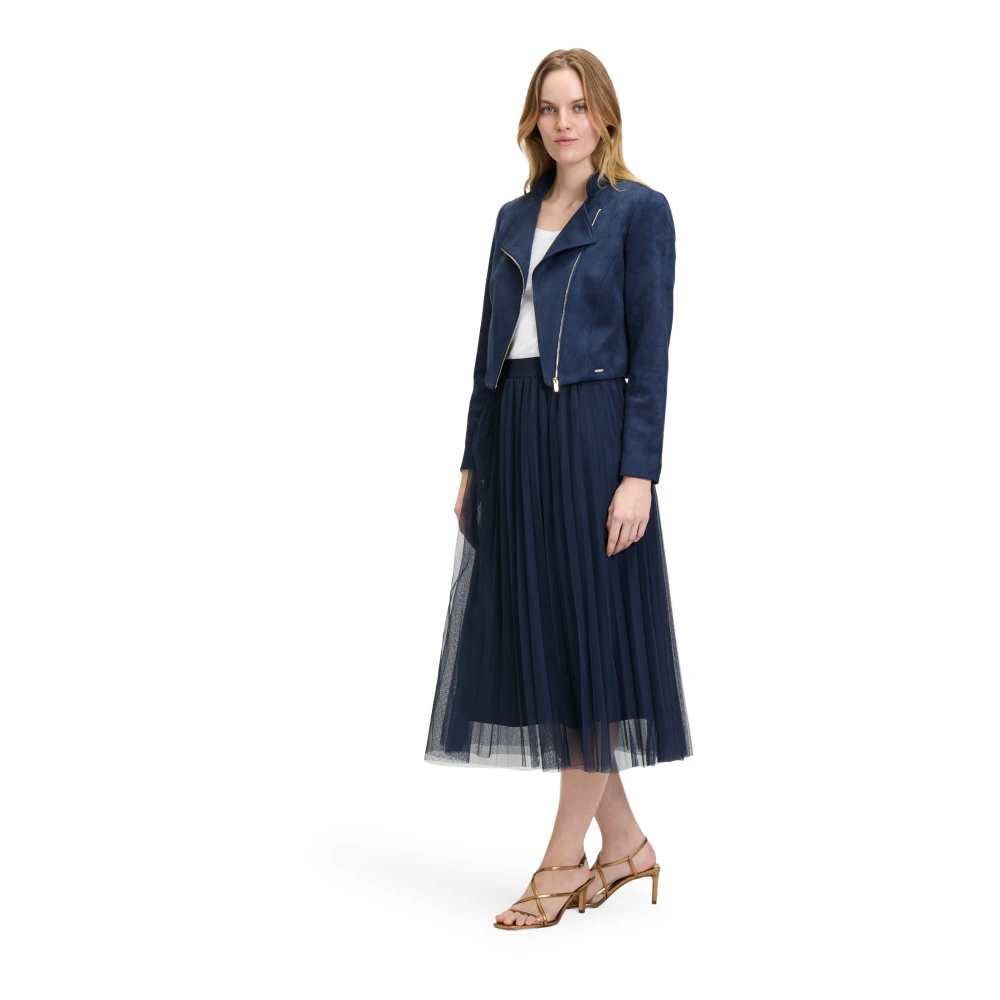 Betty & Co Midi rok met plooien Blue Dames