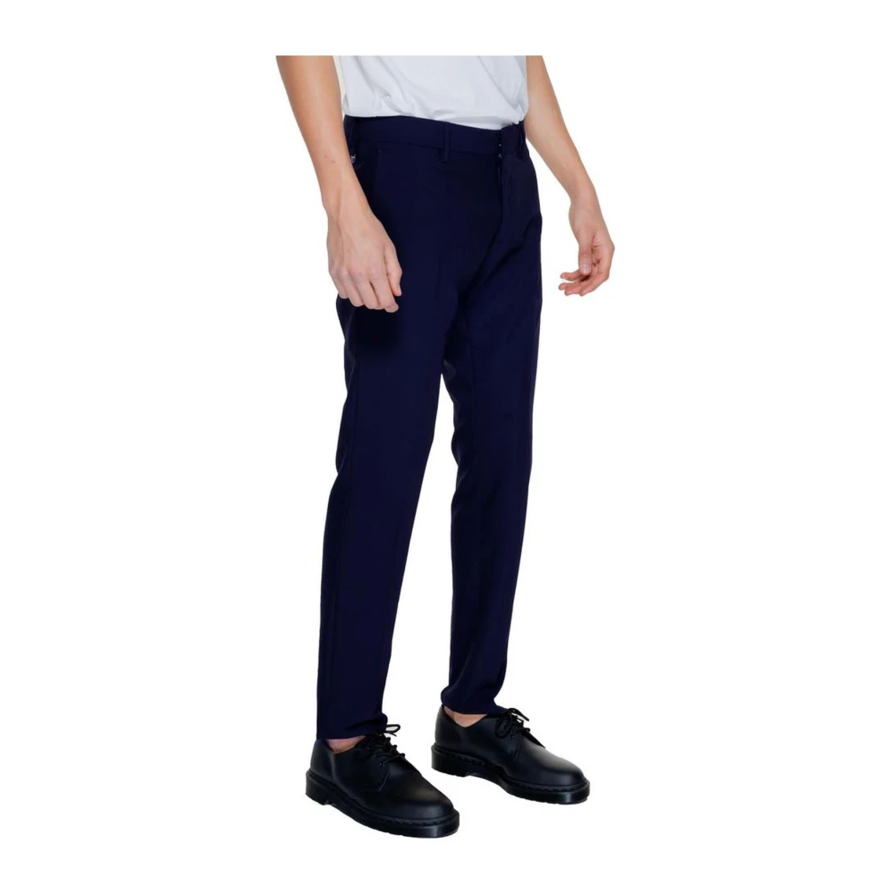 Antony Morato Blauwe Suit Broek Polyester Mix Lente Zomer Blue Heren
