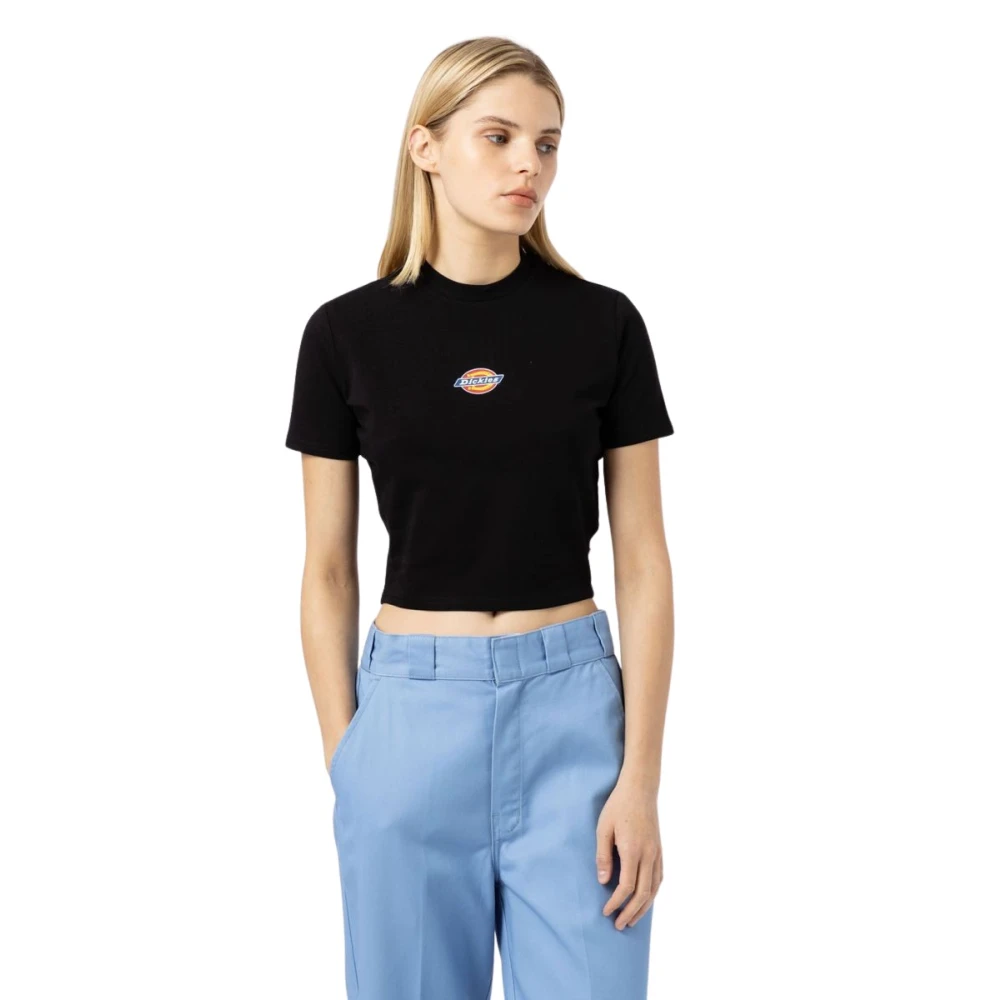 Dickies Maple Valley Tee Zwart Zwarte Maple Valley Tee Trendy T-Shirts Black Beige Red Dames