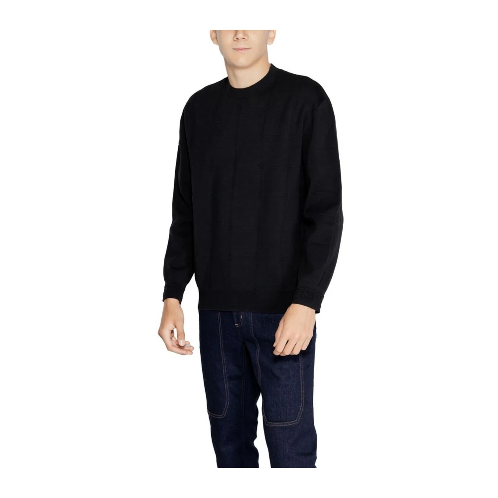 Armani Exchange Zwart Katoen Polyamide Blend T-Shirt Black Heren