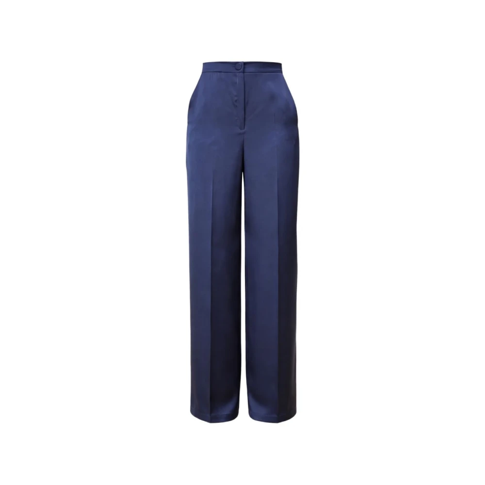 Marella Women's Blue Wide Trousers, M, Wide Trousers