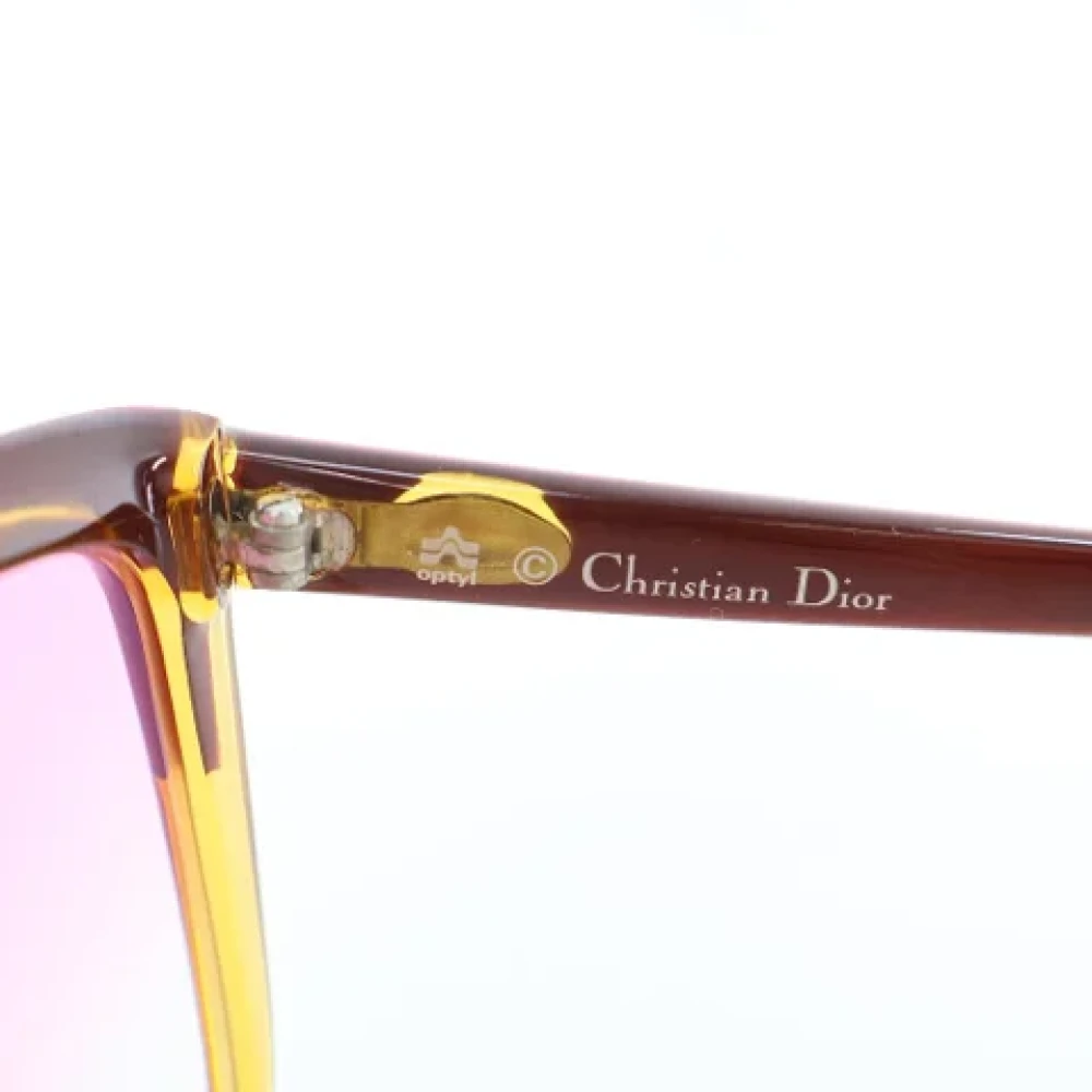 Dior Vintage Pre-owned Plastic sunglasses Orange Dames