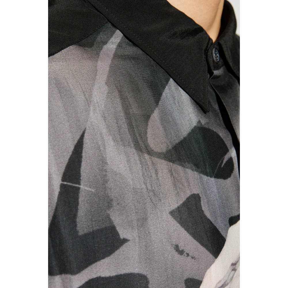 Y-3 Gedrukt Shirt Black Heren