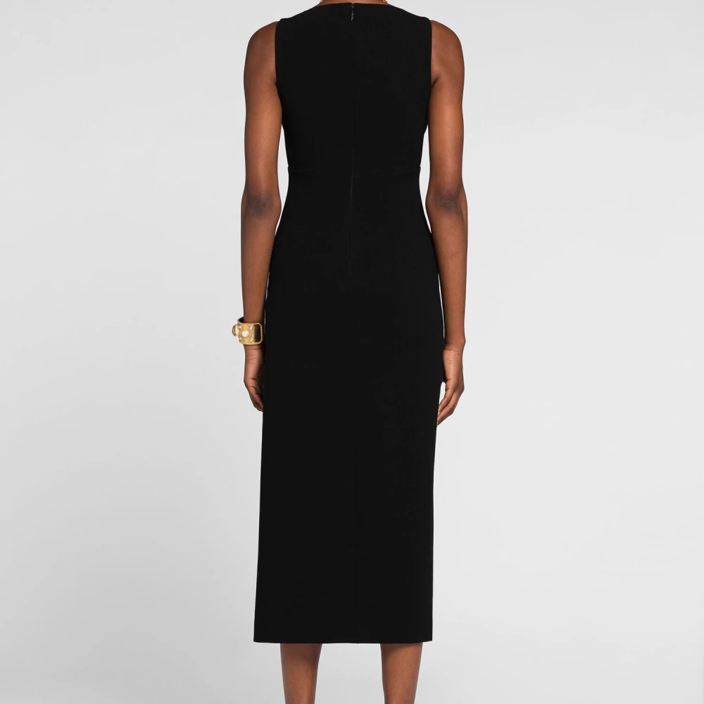 Roberto Cavalli Tiger Tooth Mouwloze Jurk Black Dames