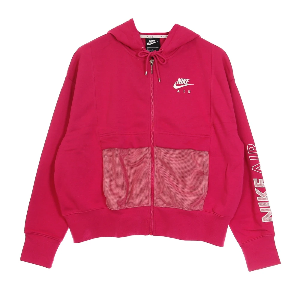 Nike Fireberry/Vit Dragkedja Hoodie Sportkläder Air Top Pink, Dam