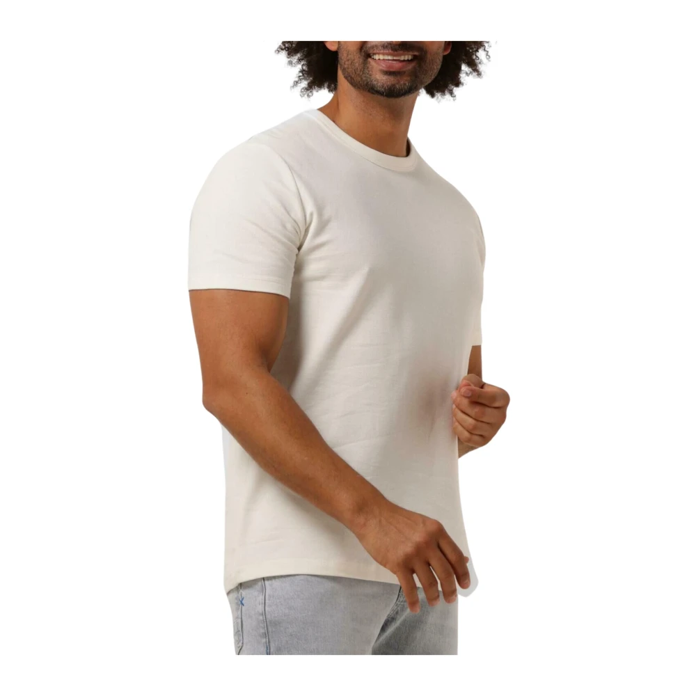Selected Homme Beige Pique O-neck Tee Beige Heren