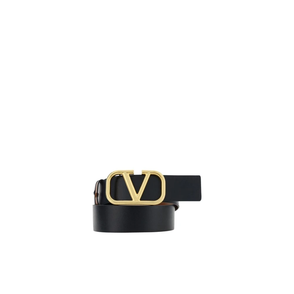 Valentino Garavani Iconische VLogo Leren Riem Model Brown Dames