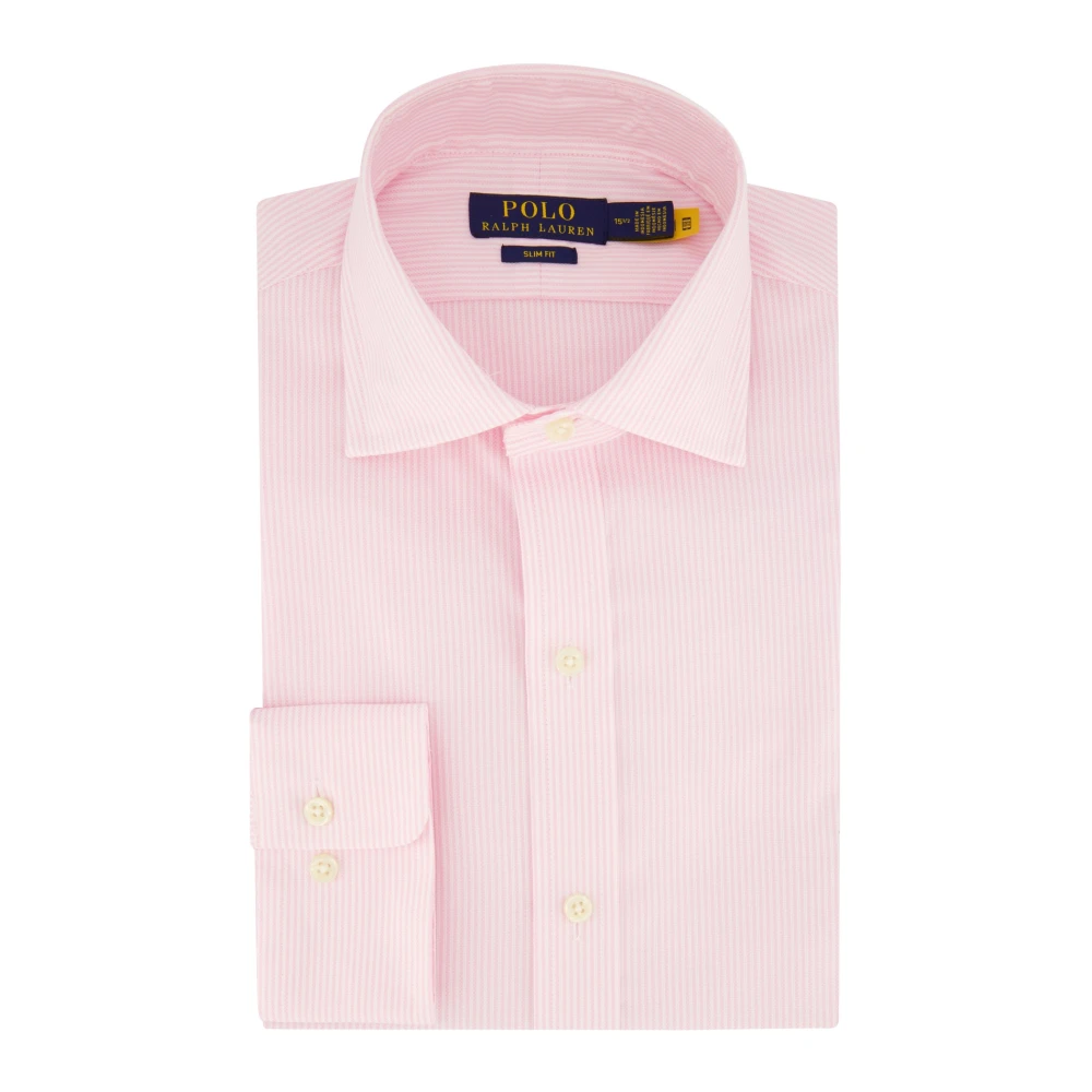 Ralph Lauren Roze Gestreept Slim Fit Business Overhemd Pink Heren
