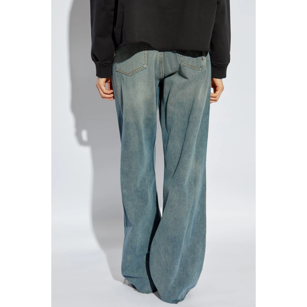 MM6 Maison Margiela Jeans met versleten effect Blue Dames