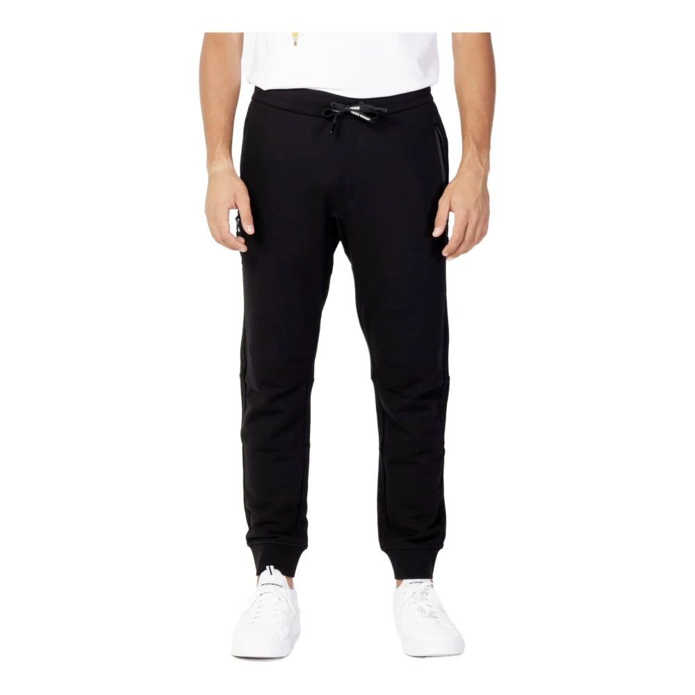 Armani Exchange Men's Black Sweatpants With Laces And Pockets
